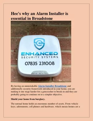 hee s why an alarm installer is essential