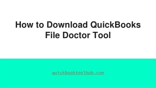 how to download quickbooks file doctor tool
