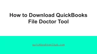 how to download quickbooks file doctor tool