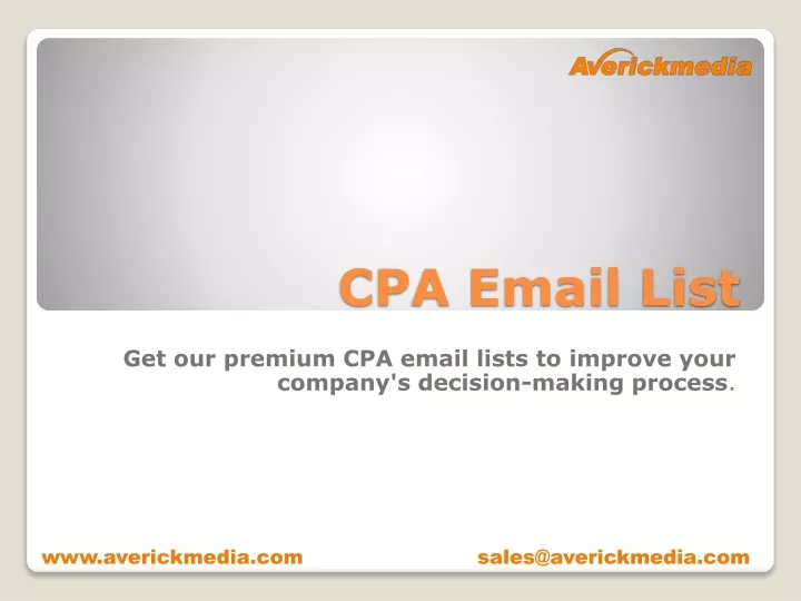 cpa email list