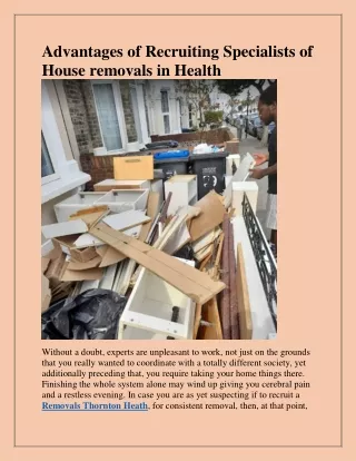 advantages of recruiting specialists of house