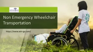 Non Emergency Wheelchair Transportation