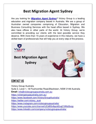 Best Migration Agent Sydney