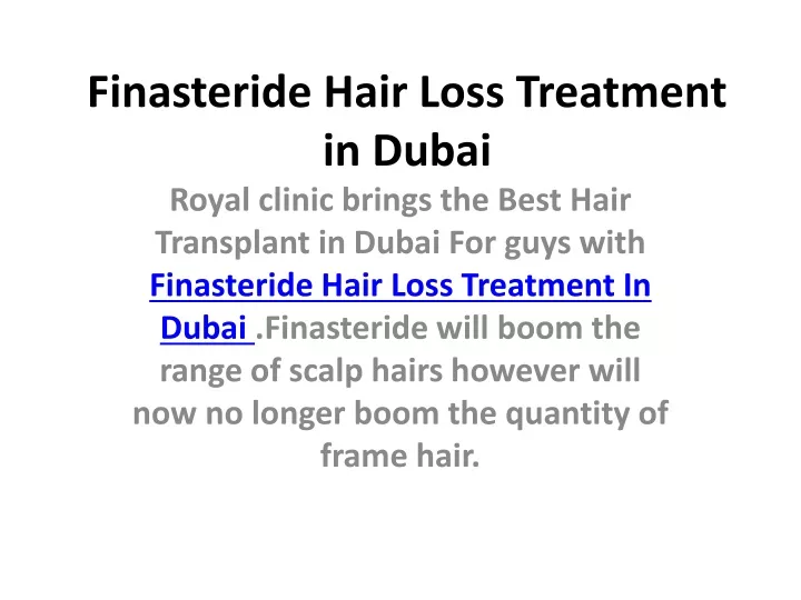 finasteride hair loss treatment in dubai