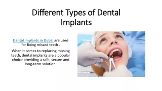 Different Types of Dental Implants pdf 2