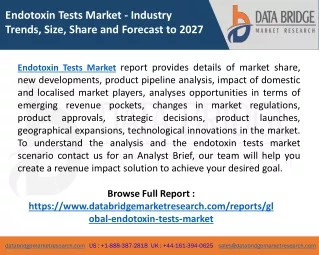 endotoxin tests market industry trends size share