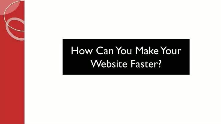 how can you make your website faster