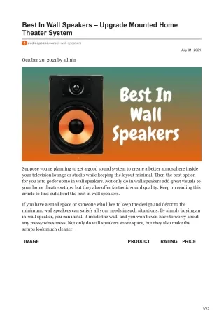 best in wall speakers upgrade mounted home