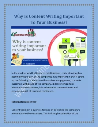 Why Is Content Writing Important To Your Business?
