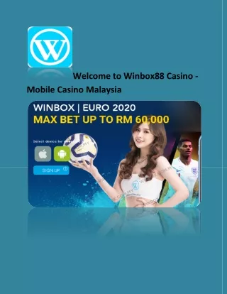 Benefit of Registering at Winbox88