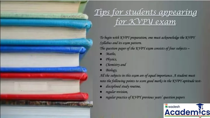 tips for students appearing for kvpy exam