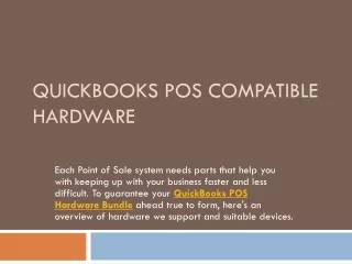 quickbooks pos compatible hardware