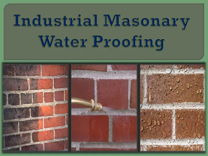industrial masonary water proofing