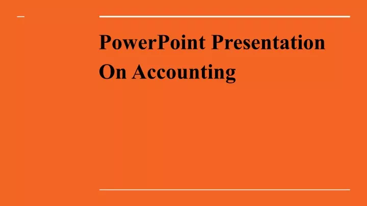 powerpoint presentation on accounting