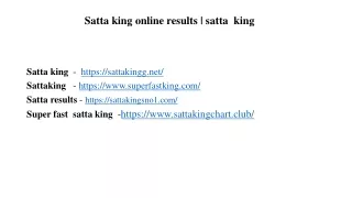 https://www.superfastking.com  Satta king online results 2021