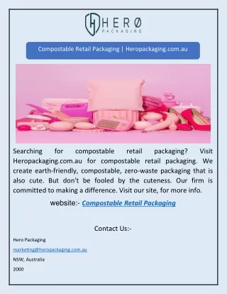 compostable retail packaging heropackaging com au