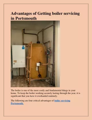 advantages of getting boiler servicing