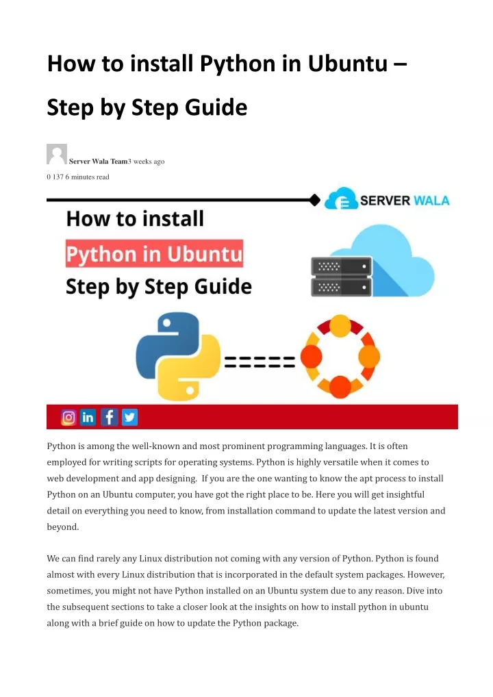 PPT How To Install Python In Ubuntu Step By Step Guide PowerPoint