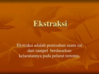 ekstraksi