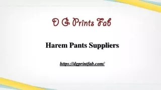 Harem Pants Suppliers | https://dgprintfab.com/