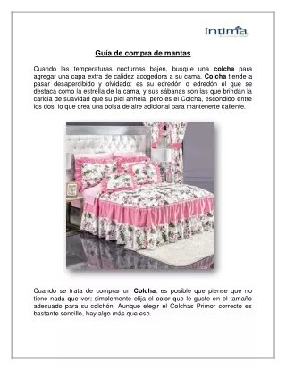 gu a de compra de mantas