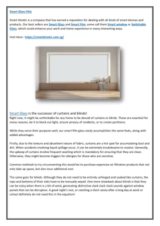 Smart Glass Film
