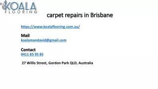 Get Your Carpets Repaired Properly With Carpet Repairs in Brisbane