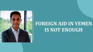 FOREIGN AID IN YEMEN IS ENOUGH
