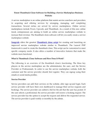 finest thumbtack clone software for building