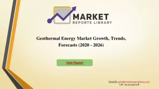geothermal energy market growth trends forecasts