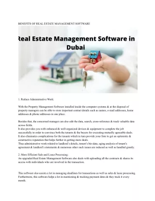 benefits of real estate management software
