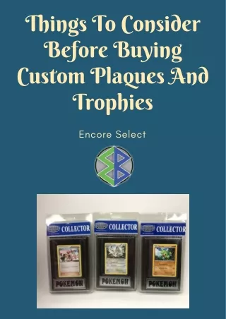 Things That You Should Know When Buying Custom Plaques And Trophies
