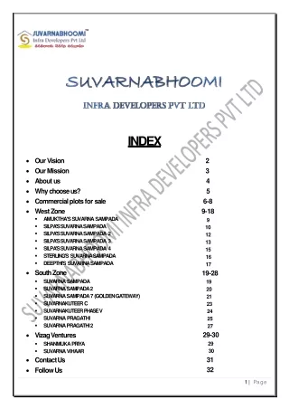 Suvarnabhoomi Infra Developers - PPT File