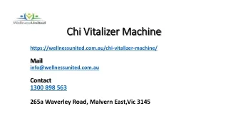 Chi Vitalizer Machine | Wellness United