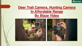 Deer Trail Camera, Hunting Camera In Affordable Range By BlazeVideo