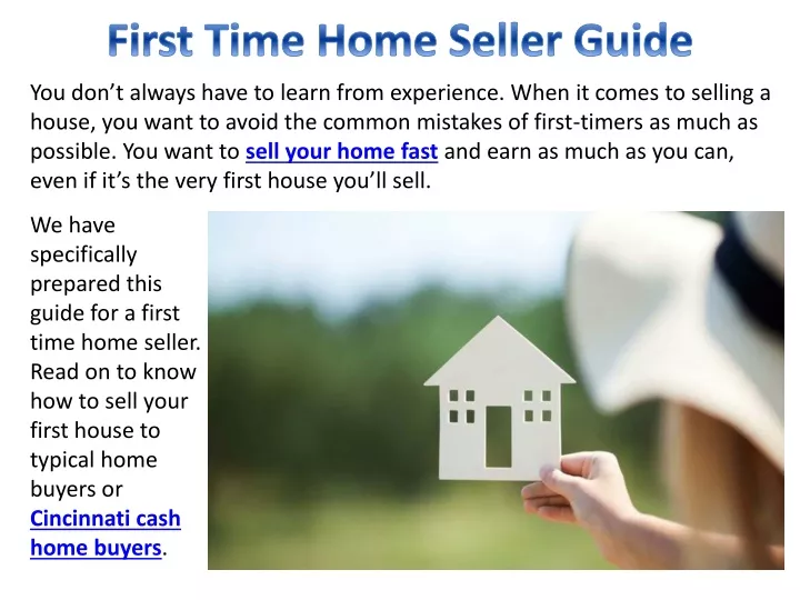 first time home seller guide