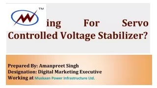 looking for servo controlled voltage stabilizer