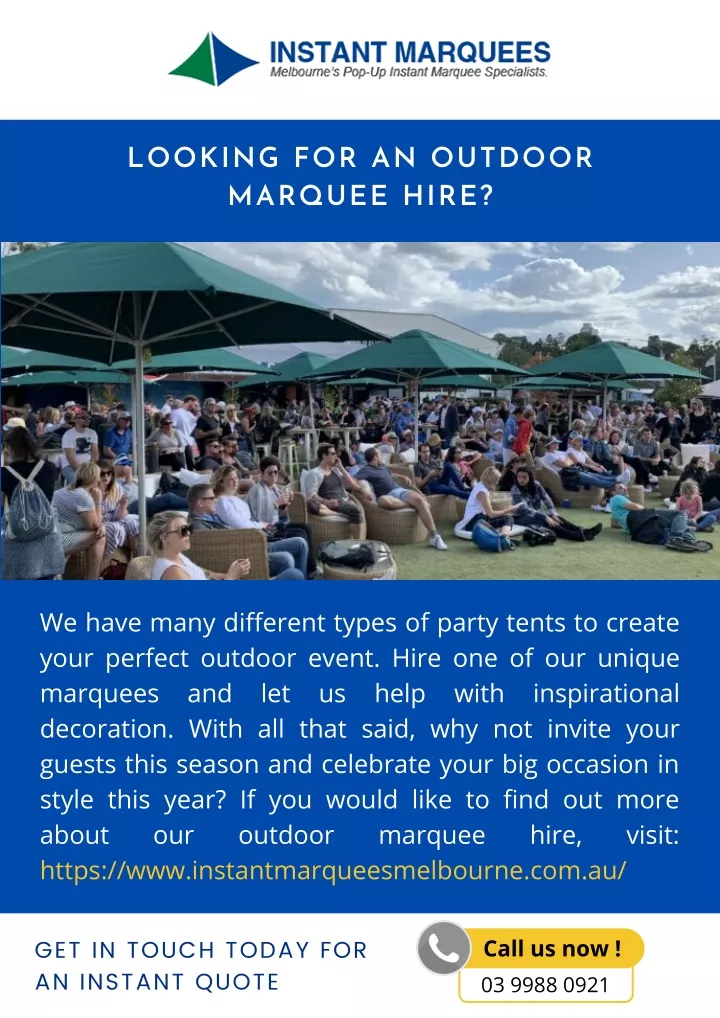 looking for an outdoor marquee hire