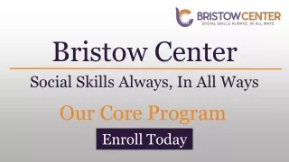 Social Skills Core Development Program - bristowcenter