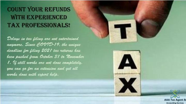 count your refunds with experienced