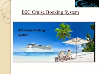 b2c cruise booking system