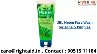 sbl neem face wash for acne pimples