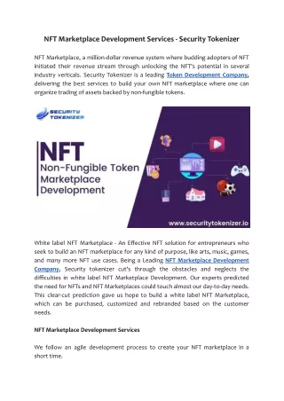 nft marketplace development services security