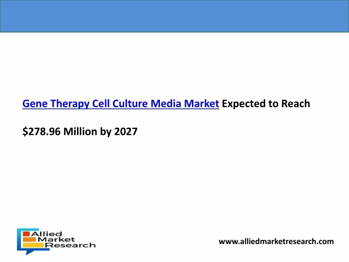 gene therapy cell culture media market expected