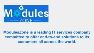 moduleszone is a leading it services company