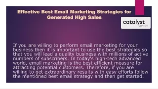 effective best email marketing strategies for generated high sales
