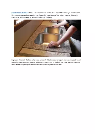 Countertop Installation