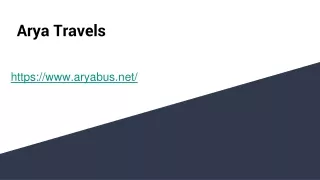 Arya Travels _ Bus Booking _ Reasonable Bus Tickets
