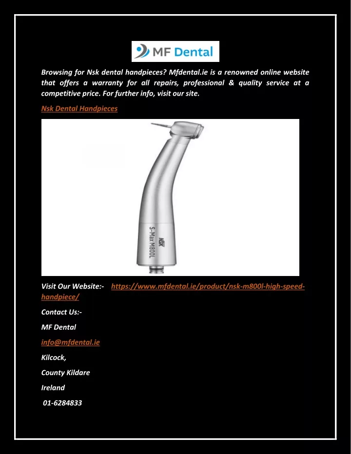 browsing for nsk dental handpieces mfdental
