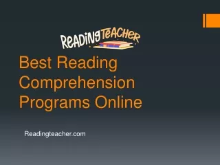 Best Reading Comprehension Programs Online - Readingteacher.com